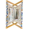 Ambesonne Glamour Magazine and Book Holder, Woman Lips Behind The Bars Female Love Romance Valentines Day Print, Floor Rack Decor for Interior of Home & Office, 22″ x 19″, Scarlet White and Grey(Sky Blue Cinnamon)