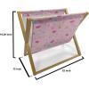 Ambesonne Glamour Magazine and Book Holder, Woman Lips Behind The Bars Female Love Romance Valentines Day Print, Floor Rack Decor for Interior of Home & Office, 22″ x 19″, Scarlet White and Grey(Pale Pink Magenta Mint)