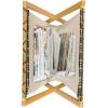 Ambesonne Glamour Magazine and Book Holder, Woman Lips Behind The Bars Female Love Romance Valentines Day Print, Floor Rack Decor for Interior of Home & Office, 22″ x 19″, Scarlet White and Grey(Seafoam Orange Indigo)
