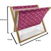 Ambesonne Hearts Magazine and Book Holder, Doodle Style Pink Love Valentines Day Themed Arrows and Wings, Floor Rack Decor for Interior of Home & Office, 22″ x 19″, Magenta and Pale Pink(Magenta and Pale Pink)