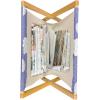 Ambesonne Hearts Magazine and Book Holder, Doodle Style Pink Love Valentines Day Themed Arrows and Wings, Floor Rack Decor for Interior of Home & Office, 22″ x 19″, Magenta and Pale Pink(Blue Grey Ceil Blue)