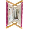 Ambesonne Hearts Magazine and Book Holder, Doodle Style Pink Love Valentines Day Themed Arrows and Wings, Floor Rack Decor for Interior of Home & Office, 22″ x 19″, Magenta and Pale Pink(Magenta and Pale Pink)
