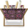 Ambesonne Hearts Magazine and Book Holder, Valentines Day Inspired Ornamental Love Pattern in Pink Tones, Floor Rack Decor for Interior of Home & Office, 22″ x 19″, Hot Pink Purple Pink(Chocolate Pink Purple)