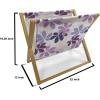 Ambesonne Hearts Magazine and Book Holder, Valentines Day Inspired Ornamental Love Pattern in Pink Tones, Floor Rack Decor for Interior of Home & Office, 22″ x 19″, Hot Pink Purple Pink(Purple Lilac Peach)