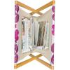 Ambesonne Hearts Magazine and Book Holder, Valentines Day Inspired Ornamental Love Pattern in Pink Tones, Floor Rack Decor for Interior of Home & Office, 22″ x 19″, Hot Pink Purple Pink(Hot Pink Purple Pink)