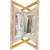 Ambesonne Hearts Magazine and Book Holder, Valentines Day Inspired Ornamental Love Pattern in Pink Tones, Floor Rack Decor for Interior of Home & Office, 22″ x 19″, Hot Pink Purple Pink(Coral White Peach)