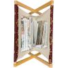 Ambesonne Hearts Magazine and Book Holder, Valentines Day Inspired Ornamental Love Pattern in Pink Tones, Floor Rack Decor for Interior of Home & Office, 22″ x 19″, Hot Pink Purple Pink(Maroon Pale Brown)