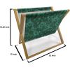 Ambesonne Hearts Magazine and Book Holder, Valentines Day Inspired Ornamental Love Pattern in Pink Tones, Floor Rack Decor for Interior of Home & Office, 22″ x 19″, Hot Pink Purple Pink(Jade Green Pale Green)