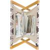 Ambesonne Hearts Magazine and Book Holder, Valentines Day Inspired Ornamental Love Pattern in Pink Tones, Floor Rack Decor for Interior of Home & Office, 22″ x 19″, Hot Pink Purple Pink(Dark Blue White Brown)