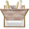 Ambesonne Hearts Magazine and Book Holder, Valentines Day Inspired Ornamental Love Pattern in Pink Tones, Floor Rack Decor for Interior of Home & Office, 22″ x 19″, Hot Pink Purple Pink(Coral White Peach)