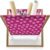 Ambesonne Hot Pink Magazine and Book Holder, Valentine’s Day Inspired Black Mini Hearts on Fuchsia Backdrop Abstract Design, Floor Rack Decor for Interior of Home & Office, 22″ x 19″, Fuchsia Black(Hot Pink Pale Pink White)