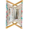 Ambesonne Hot Pink Magazine and Book Holder, Valentine’s Day Inspired Black Mini Hearts on Fuchsia Backdrop Abstract Design, Floor Rack Decor for Interior of Home & Office, 22″ x 19″, Fuchsia Black(Grey Turquoise Red)