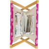 Ambesonne Hot Pink Magazine and Book Holder, Valentine’s Day Inspired Black Mini Hearts on Fuchsia Backdrop Abstract Design, Floor Rack Decor for Interior of Home & Office, 22″ x 19″, Fuchsia Black(Hot Pink Pale Pink White)