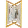 Ambesonne Love Magazine and Book Holder, Valentine’s Day Themed Pattern with Hearts on Curvilinear Stripes, Floor Rack Decor for Interior of Home & Office, 22″ x 19″, Grey Pale Fuchsia White(Mustard Dark Peach)