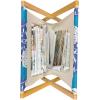 Ambesonne Love Magazine and Book Holder, Valentine’s Day Themed Pattern with Hearts on Curvilinear Stripes, Floor Rack Decor for Interior of Home & Office, 22″ x 19″, Grey Pale Fuchsia White(Violet Blue Sea Blue)