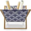 Ambesonne Love Magazine and Book Holder, Valentine’s Day Themed Pattern with Hearts on Curvilinear Stripes, Floor Rack Decor for Interior of Home & Office, 22″ x 19″, Grey Pale Fuchsia White(Indigo White)