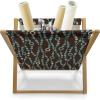 Ambesonne Love Magazine and Book Holder, Valentine’s Day Themed Pattern with Hearts on Curvilinear Stripes, Floor Rack Decor for Interior of Home & Office, 22″ x 19″, Grey Pale Fuchsia White(Seal Brown Pale Teal)