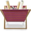 Ambesonne Love Magazine and Book Holder, Valentine’s Day Themed Pattern with Hearts on Curvilinear Stripes, Floor Rack Decor for Interior of Home & Office, 22″ x 19″, Grey Pale Fuchsia White(Vermilion and Purple)