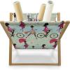 Ambesonne Love Magazine and Book Holder, Valentine’s Day Themed Pattern with Hearts on Curvilinear Stripes, Floor Rack Decor for Interior of Home & Office, 22″ x 19″, Grey Pale Fuchsia White(Pale Maroon Cream)