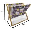 Ambesonne Love Magazine and Book Holder, Valentine’s Day Themed Pattern with Hearts on Curvilinear Stripes, Floor Rack Decor for Interior of Home & Office, 22″ x 19″, Grey Pale Fuchsia White(Lilac Charcoal Grey)