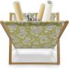 Ambesonne Love Magazine and Book Holder, Valentine’s Day Themed Pattern with Hearts on Curvilinear Stripes, Floor Rack Decor for Interior of Home & Office, 22″ x 19″, Grey Pale Fuchsia White(Khaki Ivory)
