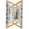 Ambesonne Love Magazine and Book Holder, Valentine’s Day Themed Pattern with Hearts on Curvilinear Stripes, Floor Rack Decor for Interior of Home & Office, 22″ x 19″, Grey Pale Fuchsia White(Indigo White)