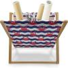 Ambesonne Mauve Magazine and Book Holder, Big Fresh Flower Floret Buds Bouquet Motif Valentine Romance Blossoms Design Print, Floor Rack Decor for Interior of Home & Office, 22″ x 19″, Yellow Violet(Red and Navy Blue)