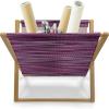 Ambesonne Mauve Magazine and Book Holder, Big Fresh Flower Floret Buds Bouquet Motif Valentine Romance Blossoms Design Print, Floor Rack Decor for Interior of Home & Office, 22″ x 19″, Yellow Violet(Fuchsia and Violet)