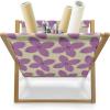 Ambesonne Mauve Magazine and Book Holder, Big Fresh Flower Floret Buds Bouquet Motif Valentine Romance Blossoms Design Print, Floor Rack Decor for Interior of Home & Office, 22″ x 19″, Yellow Violet(Yellow Violet)