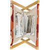 Ambesonne Mauve Magazine and Book Holder, Big Fresh Flower Floret Buds Bouquet Motif Valentine Romance Blossoms Design Print, Floor Rack Decor for Interior of Home & Office, 22″ x 19″, Yellow Violet(Orange Ruby Ivory)