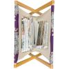 Ambesonne Mauve Magazine and Book Holder, Big Fresh Flower Floret Buds Bouquet Motif Valentine Romance Blossoms Design Print, Floor Rack Decor for Interior of Home & Office, 22″ x 19″, Yellow Violet(Earth Yellow Purple)