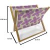 Ambesonne Mauve Magazine and Book Holder, Big Fresh Flower Floret Buds Bouquet Motif Valentine Romance Blossoms Design Print, Floor Rack Decor for Interior of Home & Office, 22″ x 19″, Yellow Violet(Yellow Violet)