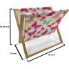 Ambesonne Mauve Magazine and Book Holder, Big Fresh Flower Floret Buds Bouquet Motif Valentine Romance Blossoms Design Print, Floor Rack Decor for Interior of Home & Office, 22″ x 19″, Yellow Violet(Fuchsia Green)