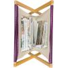 Ambesonne Mauve Magazine and Book Holder, Big Fresh Flower Floret Buds Bouquet Motif Valentine Romance Blossoms Design Print, Floor Rack Decor for Interior of Home & Office, 22″ x 19″, Yellow Violet(Fuchsia and Violet)