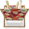Ambesonne Mauve Magazine and Book Holder, Big Fresh Flower Floret Buds Bouquet Motif Valentine Romance Blossoms Design Print, Floor Rack Decor for Interior of Home & Office, 22″ x 19″, Yellow Violet(Orange Ruby Ivory)