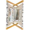 Ambesonne Mauve Magazine and Book Holder, Big Fresh Flower Floret Buds Bouquet Motif Valentine Romance Blossoms Design Print, Floor Rack Decor for Interior of Home & Office, 22″ x 19″, Yellow Violet(Brown)