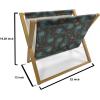 Ambesonne Mauve Magazine and Book Holder, Big Fresh Flower Floret Buds Bouquet Motif Valentine Romance Blossoms Design Print, Floor Rack Decor for Interior of Home & Office, 22″ x 19″, Yellow Violet(Brown Blue and Dark Blue)