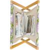 Ambesonne Mauve Magazine and Book Holder, Big Fresh Flower Floret Buds Bouquet Motif Valentine Romance Blossoms Design Print, Floor Rack Decor for Interior of Home & Office, 22″ x 19″, Yellow Violet(Lilac Green)