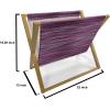 Ambesonne Mauve Magazine and Book Holder, Big Fresh Flower Floret Buds Bouquet Motif Valentine Romance Blossoms Design Print, Floor Rack Decor for Interior of Home & Office, 22″ x 19″, Yellow Violet(Fuchsia and Violet)