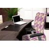 Ambesonne Mauve Office Chair Cover, Big Fresh Flower Floret Buds Bouquet Motif Valentine Romance Blossoms Design Print, Stretchable Decorative Universal Size High Back Printed Slipcover, Yellow Violet(Yellow Violet)