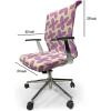 Ambesonne Mauve Office Chair Cover, Big Fresh Flower Floret Buds Bouquet Motif Valentine Romance Blossoms Design Print, Stretchable Decorative Universal Size High Back Printed Slipcover, Yellow Violet(Yellow Violet)