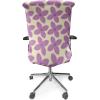 Ambesonne Mauve Office Chair Cover, Big Fresh Flower Floret Buds Bouquet Motif Valentine Romance Blossoms Design Print, Stretchable Decorative Universal Size High Back Printed Slipcover, Yellow Violet(Yellow Violet)