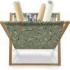 Ambesonne Mint Magazine and Book Holder, Ornamental Floral Drawing with Hearts Leaves Romantic Valentines Anniversary, Floor Rack Decor for Interior of Home & Office, 22″ x 19″, Blush Sky Blue White(Peacock Green Multicolor)