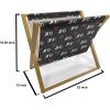 Ambesonne Mint Magazine and Book Holder, Ornamental Floral Drawing with Hearts Leaves Romantic Valentines Anniversary, Floor Rack Decor for Interior of Home & Office, 22″ x 19″, Blush Sky Blue White(Charcoal Grey Dark Coral)