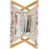 Ambesonne Mint Magazine and Book Holder, Ornamental Floral Drawing with Hearts Leaves Romantic Valentines Anniversary, Floor Rack Decor for Interior of Home & Office, 22″ x 19″, Blush Sky Blue White(Pale Peach and Multicolor)