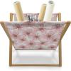 Ambesonne Mint Magazine and Book Holder, Ornamental Floral Drawing with Hearts Leaves Romantic Valentines Anniversary, Floor Rack Decor for Interior of Home & Office, 22″ x 19″, Blush Sky Blue White(Blush White and Dried Rose)
