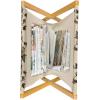 Ambesonne Mint Magazine and Book Holder, Ornamental Floral Drawing with Hearts Leaves Romantic Valentines Anniversary, Floor Rack Decor for Interior of Home & Office, 22″ x 19″, Blush Sky Blue White(Pale Mustard Dark Tan)
