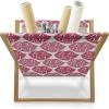 Ambesonne Mint Magazine and Book Holder, Ornamental Floral Drawing with Hearts Leaves Romantic Valentines Anniversary, Floor Rack Decor for Interior of Home & Office, 22″ x 19″, Blush Sky Blue White(Dried Rose Dark Pink)