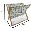 Ambesonne Mint Magazine and Book Holder, Ornamental Floral Drawing with Hearts Leaves Romantic Valentines Anniversary, Floor Rack Decor for Interior of Home & Office, 22″ x 19″, Blush Sky Blue White(Olive Green Plum White)