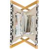 Ambesonne Modern Magazine and Book Holder, Love Theme Romantic Repetitive Pattern of Hearts in Monochrome Style Valentine’s Day, Floor Rack Decor for Interior of Home & Office, 22″ x 19″, Pink White(Dark Grey and Eggshell)